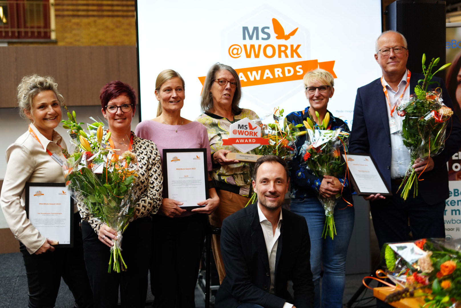 De winnaars en genomineerden van de MS@Work Award 2022 Nationaal MS Fonds Nationale MS Dag De winnaars en genomineerden van de MS@Work Award 2022 Nationaal MS Fonds Nationale MS Dag